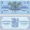 Finland 5 Markkaa 1963, UNC, 5 Pcs LOT, Consecutive, Litt B, P-106Aa - Image 3
