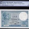France 10 Francs 1939, PCGS 45 CHOICE EF, OPQ, P-84
