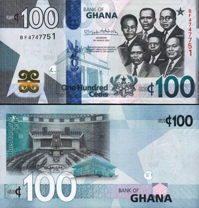 Ghana 100 Cedis 2022, UNC, P-50