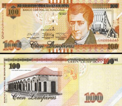 Honduras 100 Lempiras 2014, UNC, P-102b