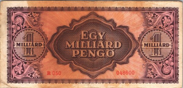 Hungary 1,000,000,000 Milliard Pengo 1946, VF Condition, P-125, With Paint - Image 3