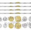 Israel 5 x 6 Pcs Coin Set, 1 5 10 25 Agorot 1/2 1 Sheqalim 1960 1985 AUNC UNC