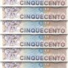Italy 500 Lire 1979, UNC, 10 Pcs LOT, Consecutive, P-94,Watermark-Star In Wreath