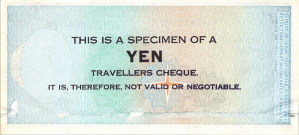 Japan 10000 Yen 1980, Travellers Cheque, AU, Citicorp, With Watermark - Image 3