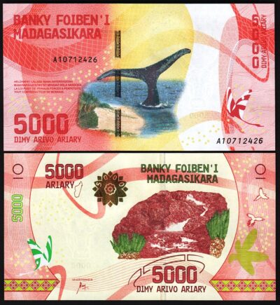 Madagascar 5000 Ariary 2017, UNC, P-102