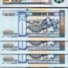 Mongolia 1000 Tugrik 2020, UNC, 5 Pcs LOT, Consecutive, P-75