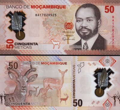 Mozambique 50 Meticais 2024, UNC, Polymer, P-156