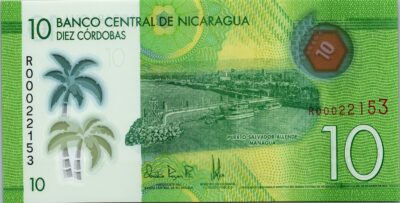 Nicaragua, 10 Cordobas 2014 2015, REPLACEMENT, R000 UNC, P-209, Polymer