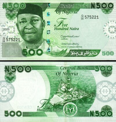 Nigeria 500 Naira 2025, UNC, P-48 ,NEW DATE, NEW SIGN