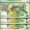 Papua New Guinea 2 Kina 1981, LOT 5 PCS, LOW SERIAL 0001**, UNC, P-5A Sign 1