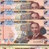 Sierra Leone 2 Leones 2022, UNC, 20 Pcs LOT, Consecutive, P-New Design - Image 3