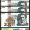 Slovenia 200 Tolarjev 2004, UNC, 5 Pcs LOT, Consecutive, P-15d, Pre-Euro, Prf-ZS