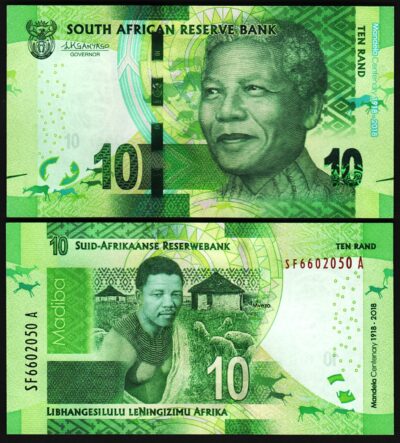 South Africa 10 Rand 2018, UNC, Commemorative, P-143 Nelson Mandela