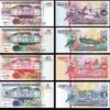 Surinam Suriname 4 Pcs SET, 5 10 25 100 Gulden 1996 1998, UNC P-136 137 138 139
