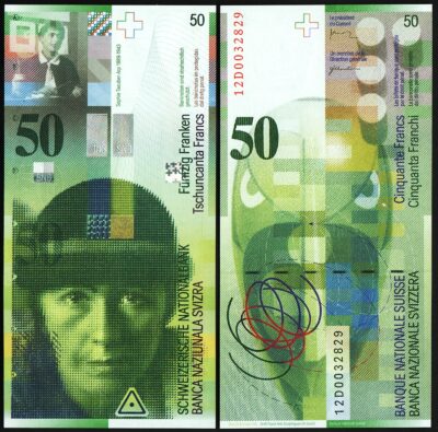 Switzerland 50 Francs 2012, UNC, P-71e