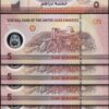 UAE United Arab Emirates 5 Dirhams 2022, UNC, 5 Pcs LOT, P-NEW DESIGN, POLYMER