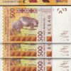 West Af St, SENEGAL, 500 Francs 2012- 2023, UNC, 20 Pcs LOT, Consecutive,P-719Kl - Image 3