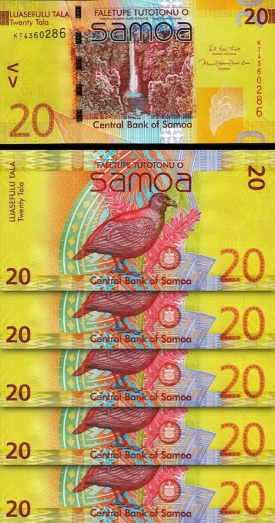 WESTERN SAMOA 50 TALA 2008/2012 RE PREFIX P NEW SIGN HYBRID UNC 