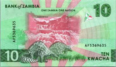 Zambia 10 Kwacha 2024 2025, RADAR 7 Digit, 5369635, UNC, P-62, New Design