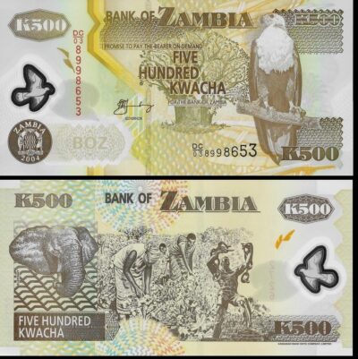 Zambia 500 Kwacha 2004, UNC,  P-43c
