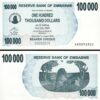 Zimbabwe 100000 Dollars 2006 2007, UNC, P-48b, Bearer Cheque