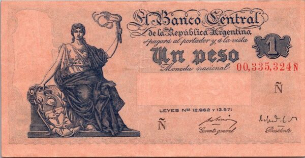 Argentina 1 Peso 1947, aXF, P-257