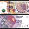 Argentina 100 Pesos 2017, UNC-, Comm, EVA PERON, P-358d, Suffix JA