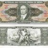 Brazil 1 Centavo on 10 Cruzerios 1966, UNC, P-183a (Error Minstro), Sign 15