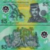 Brunei 5 Ringgit 2002, UNC, 2 Pcs PAIR, Consecutive, P-23, Polymer - Image 3