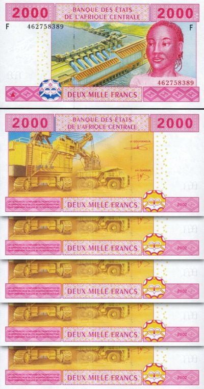 CENTRAL AFRICAN STATES GUINEA 2000 2,000 FRANC P 508 F NEW SIGN UNC 