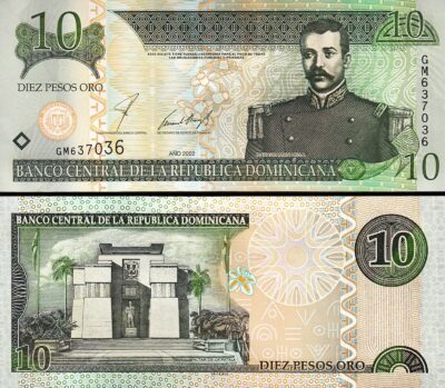 Dominican Republic, 10 Pesos Oro 2002, UNC, P-168b