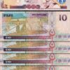 Fiji 10 Dollars 2002, UNC, 5 Pcs LOT, Consecutive, P-106a, Queen Elizabeth II
