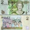 Fiji 2 Dollars 2007, UNC, BUNDLE, Pack of 100 PCS, Consecutive, P-109a, Que II - Image 4