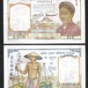 French Indo-China 1 Piastre 1932 1939, AU, 5 Pcs LOT, P-54e, Without Dot - Image 3