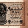 Germany Berlin 1000 Mark 1922, AU / UNC, P-82a, With a Dot