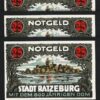 Germany, Ratzeburg 25 Pfennig 1921, 5 Pcs LOT, UNC, Cathedral 800 Years
