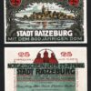 Germany, Ratzeburg 25 Pfennig 1921, 5 Pcs LOT, UNC, Cathedral 800 Years - Image 3