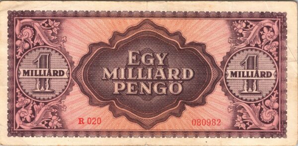 Hungary 1,000,000,000 Milliard Pengo 1946, VF Condition, P-125, Penmark - Image 3