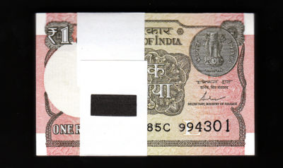 REPLACEMENT  UNC Banknote India 1 Rupee p-117c 2017 Letter L