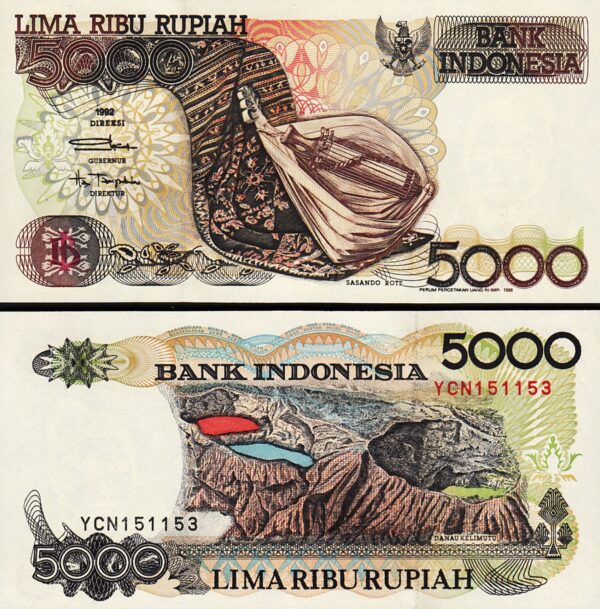 Indonesia 5000 Rupiah 1992 1996, UNC, P-130e – Fortumor Numismatic Center