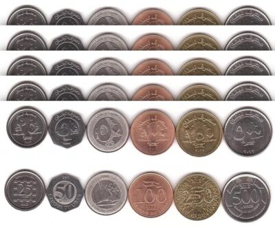 Lebanon 5 (x) 6 Pcs UNC Coin Set, 25 50 50 100 250 500 Livres 1996 2012 #1