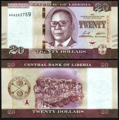 Liberia 20 Dollars 2024, UNC, P-New