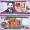 MOZAMBIQUE 5000 5,000 METICAIS 1991, AUNC/UNC 5 PCS LOT P.136 - Image 3