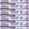 Malawi 20 Kwacha 2020, UNC, 20 Pcs LOT, Consecutive, P-New Sign - Image 3