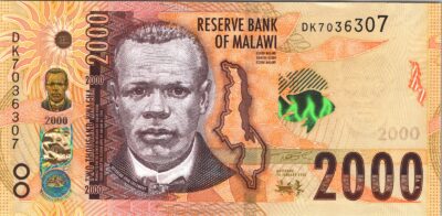 Malawi 2000 Kwacha, 2024, RADAR 7 Digit 7036307, UNC-, P-70c