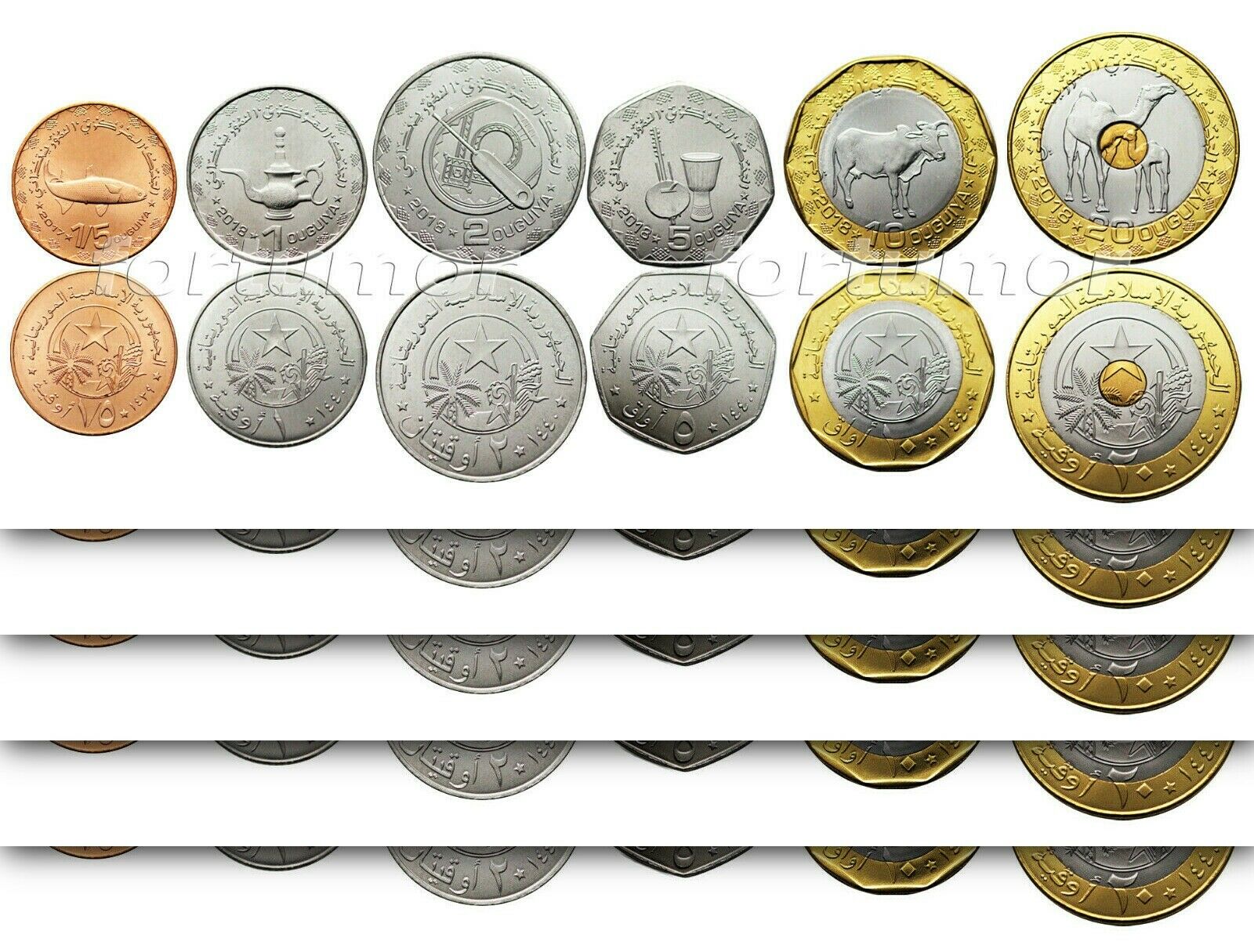 BULGARIA SET 7 COINS 1 2 5 10 20 50 ST. 1 LEV Bimetal 1999-2002 UNC 