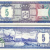 Netherlands Antilles 3 Pcs UNC Set, 1 - 2 1/2 - 5  Gulden 1970 1984, P-20 21 15 - Image 3