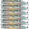Philippines 5 Piso 1995, UNC, 10 Pcs LOT, Consecutive, P-180