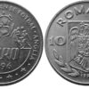 Romania 10 Lei 1996 Nickel - Steel, UNC, COIN European Football Championships