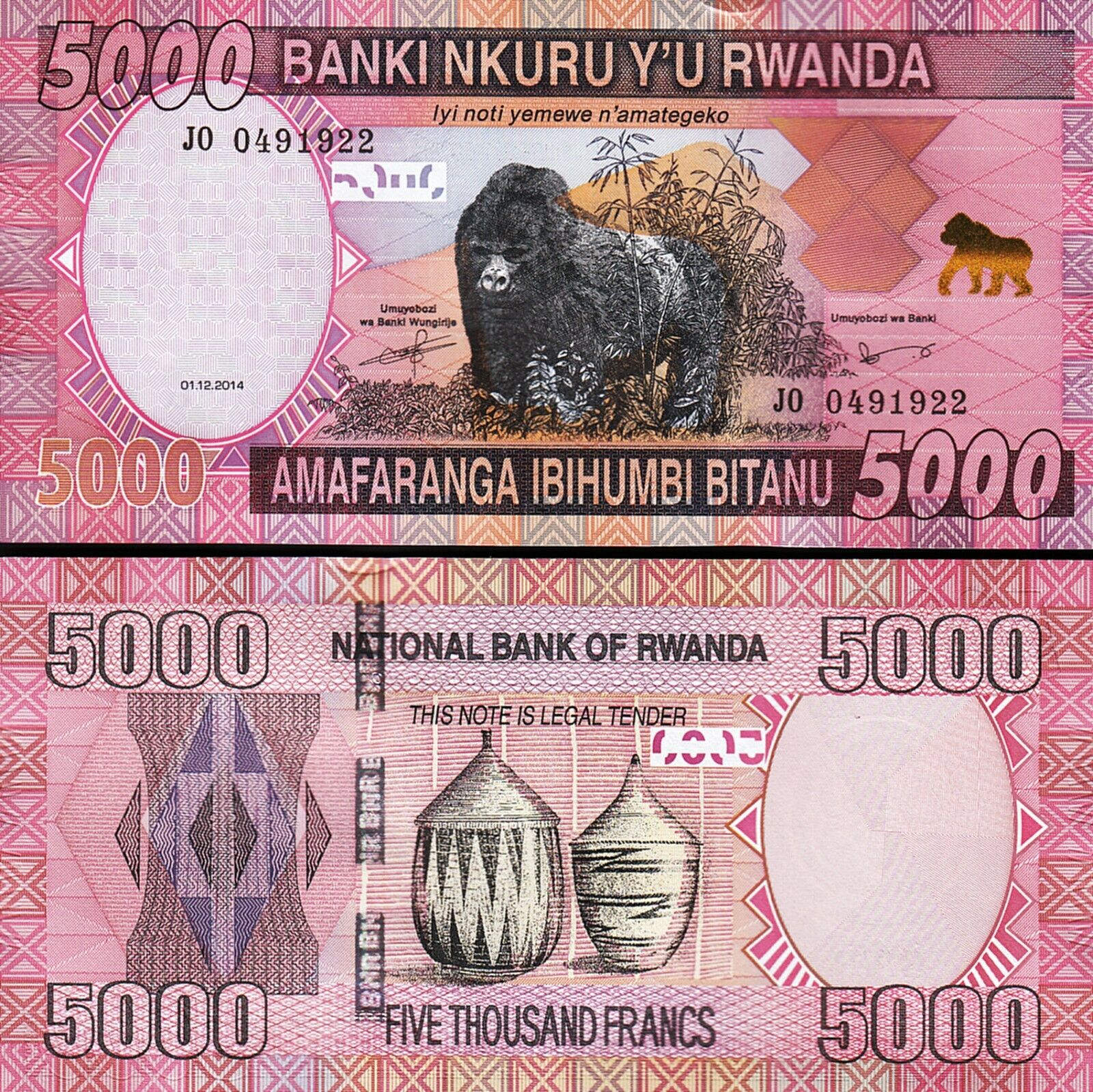 5000 Rwandan Franc Note Bill_FRw 5000 Samples's, 52% OFF